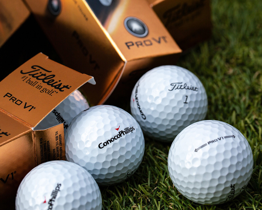 Branded titleist golf balls for conoco phillips
