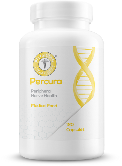 Percura® is a specially formulated medical food intended for the dietary management of the altered metabolic processes associated with pain, inflammation and loss of sensation due to peripheral neuropathy. 