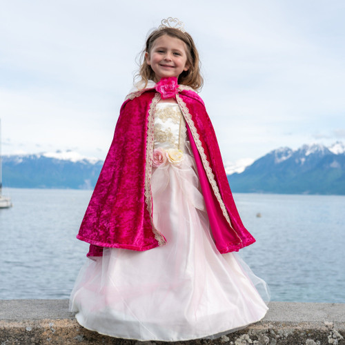 Deluxe Fuschia Princess Cape Age 2-6 Deluxe Fuschia Princess Cape Age 2-6