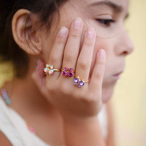 Boutique Butterfly Gem Rings