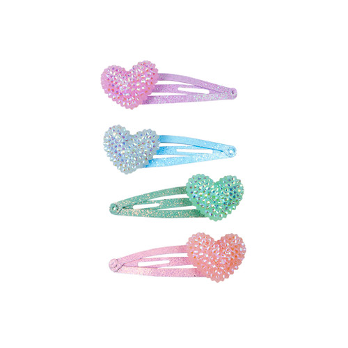 Sparkle Heart Bobble Hairclips