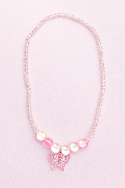 Boutique Pink Holo Crystal Necklace