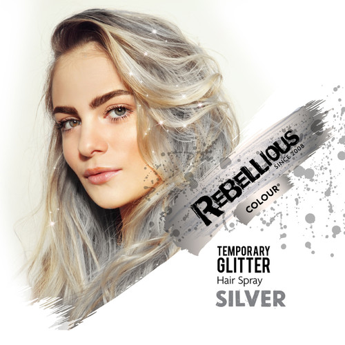 Silver Sparkle Glitter Hairspray