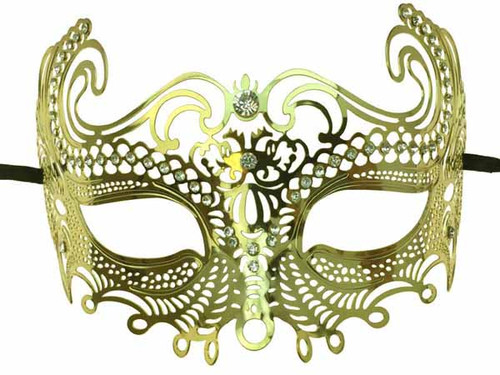 Lasercut Gold Venetian Mask