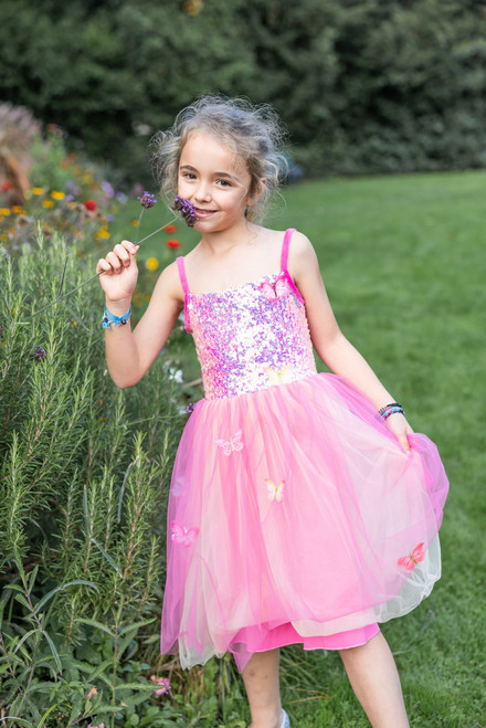 Butterfly Bliss Dress in Hot Pink Size 5-6