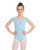 Short Sleeve Cotton Bodysuit, front, in Light Blue,