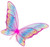 Hot Pink Rainbow Glitter Wings