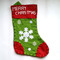 "Merry Christmas" Stocking - Green