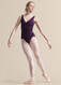 V-Neck Pinch Front Bodysuit, shown in Deep Purple.