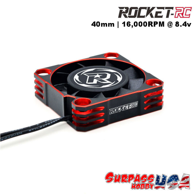 Surpass Hobby USA | Rocket-RC Red 40mm V2 Aluminum Cooling Fan