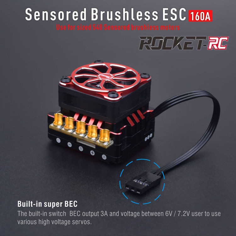 Surpass Hobby USA | Rocket-RC 1/10 TS160 V2 PRO ESC 2-3 Cell 4.5T+