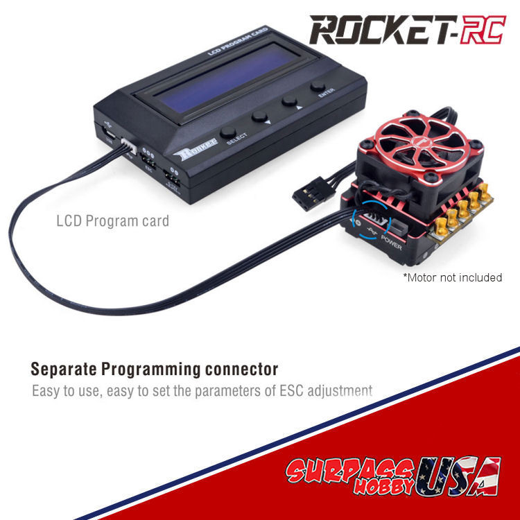 FLETA PRO V2 ESC 160A＋プログラムカード Surpass Hobby USA | LCD Program Card for Rocket TS160 AMP V2 PRO