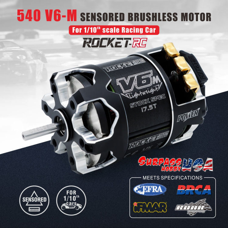 Surpass Hobby | Rocket-RC V6M ROAR SPEC 21.5T Lightweight Sensored