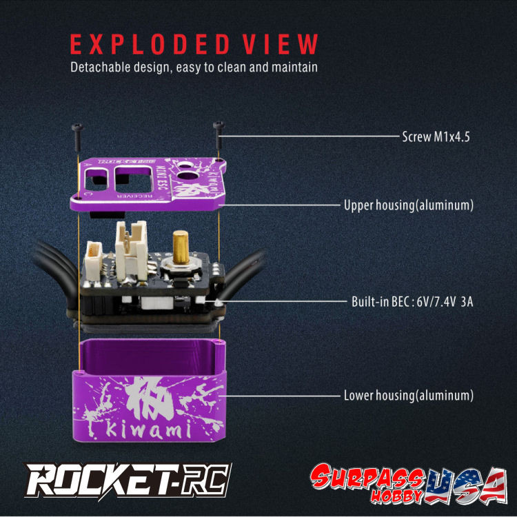 Surpass Hobby USA | Rocket-RC (Kiwami) PRO V2 Mini28 30A Sensored