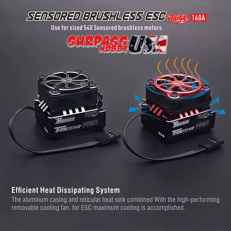 Surpass Hobby USA | Rocket-RC 1/10 TS160 V2 PRO Drift Series ESC