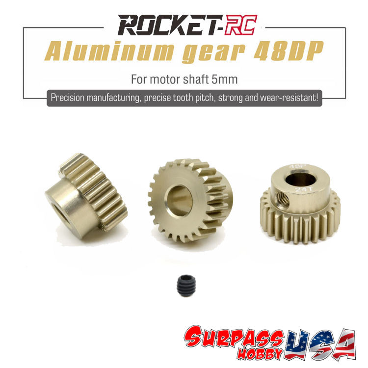 Surpass Hobby USA | Rocket-RC 48P 5mm Bore 7075 Aluminum Hard