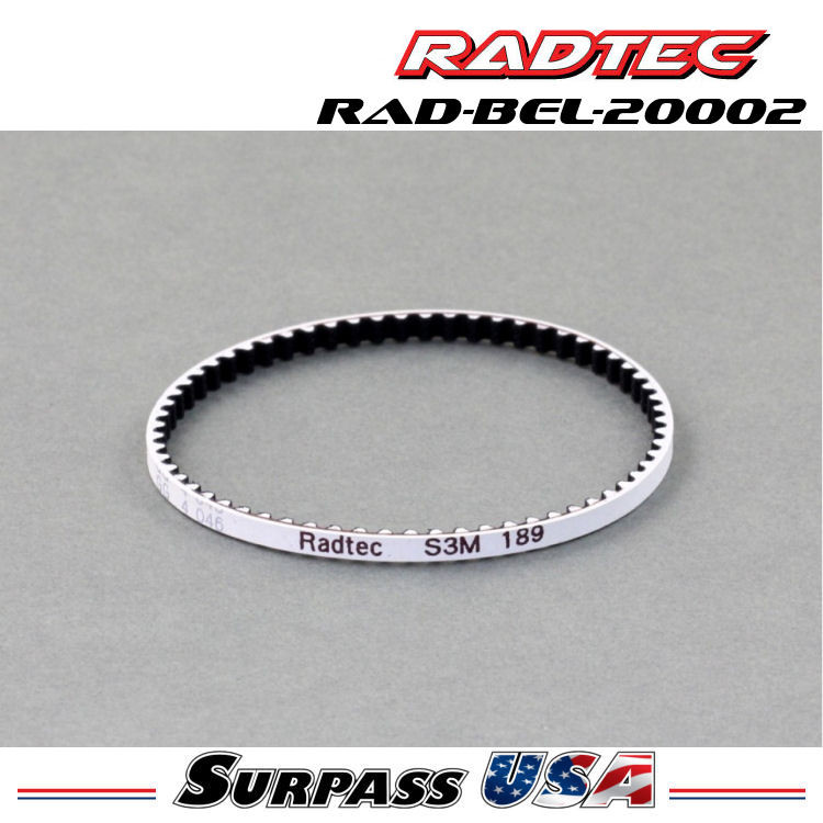 Radtec - Low Friction White Rear Drive Belt (S3M186) (BEL-20002
