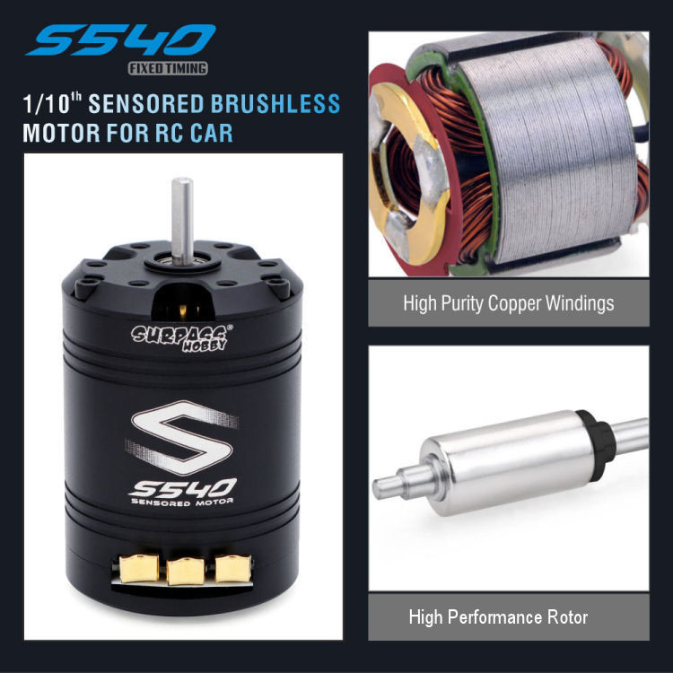 Surpass USA | Surpass Hobby 1/10 S540 21.5t Fixed Timing Sensored