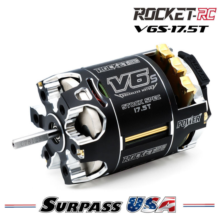 Surpass USA | Rocket-RC V6S SPEC 17.5T Sensored Brushless Motor SP