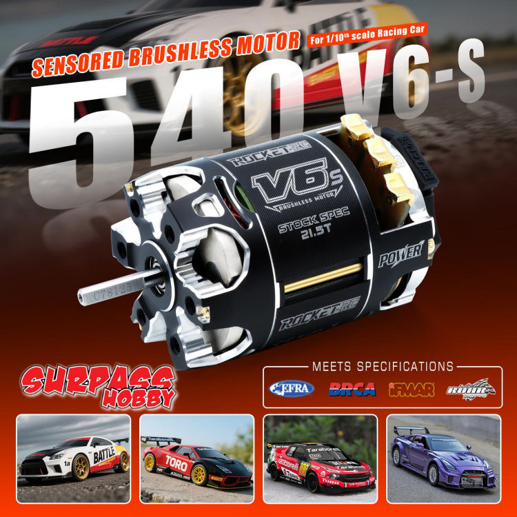 Surpass USA | Rocket-RC V6 SPEC 21.5T Sensored Brushless Motor SP
