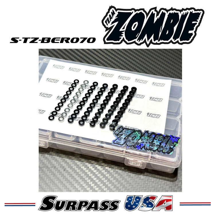Team Zombie PRO Alloy Shim Kit 3x6 (7 Sizes) (10pcs each) w/ Case