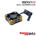 Rocket-RC V2 Gold 30mm Aluminum Cooling Fan 28,000RPM SP-360003-12