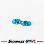 Surpass USA 1/8 LW Aluminum Wing Buttons 18mm (2)