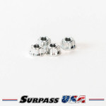 Surpass USA 4mm (M4) Serrated LW 6 Point Aluminium Wheel Nuts (4pcs)