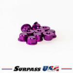 Surpass USA 4mm (M4) Flanged Aluminum Nylon Lock Nut (10pcs)