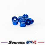 Surpass USA 4mm (M4) Flanged Aluminum Nylon Lock Nut (10pcs)