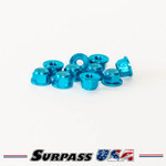 Surpass USA 4mm (M4) Serrated Flanged Aluminum Nylon Lock Nut (10pcs)