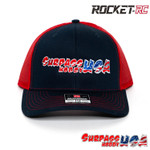 Surpass Hobby USA Embroidered Logo Trucker Hat Navy/Red