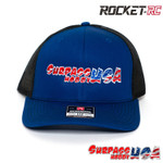 Surpass Hobby USA Embroidered Logo Trucker Hat Royal/Black