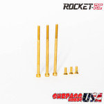 Rocket-RC 1/10 Alloy Motor Screw Kit w/ Titanium Nitride Coating 6pcs SH-RC6KIT