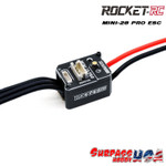 Rocket-RC 1/28 Mini 28 PRO Sensored 2S ESC with Program Card (Black)