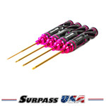 Surpass USA Limited Edition Metric Tool Set 1.5, 2.0 2.5 3.0 (Vivid Pink)