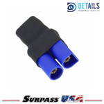 EC5 Male to T-Plug (Deans) Female Adapter for RC Lipo Batteries (1pc) DTSPHB-08