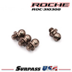 Roche - P12V, P12V2 Aluminum 4.3x7.4mm Ball Stud, Reinforced, 4 pcs (310308)