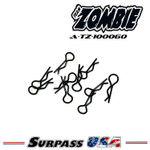Team Zombie Signature Color Body Clips 1/10 - Z-BLACK (10) A-TZ-100060