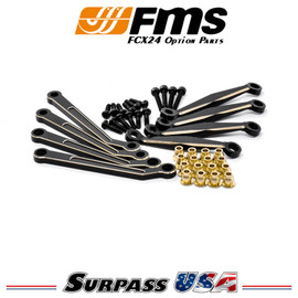 FMS 1/24 FCX24 Brass Chassis Link Set 8pcs with Hardware DTFCX24002