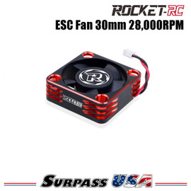 Rocket-RC Red ESC 30mm Aluminum Cooling Fan 28,000 RPM SP-360004-01