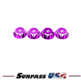 Surpass USA 17mm Covered Serrated Aluminum Wheel Nut Set (4) Purple DTEL05306-Purple