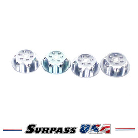 Surpass USA 17mm Covered Serrated Aluminum Wheel Nut Set (4) Grey DTEL05306-Grey