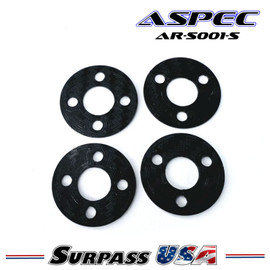 Optional Spur Gear Spacer Set 0.5mm & 1mm (3 & 4 Hole Pattern) 4pcs AR-S001-S Optional Spur Gear Spacer Set 0.5mm & 1mm (3 & 4 Hole Pattern) 4pcs AR-S001-S