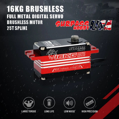 S1600BL Low Profile Full Metal Digital Brushless Servo 16KG/222oz .07/7.4v SP-860011-01