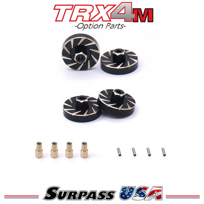 Hobby Details Traxxas 1/18 TRX-4M Brass Wheel Hex Counterweight 4pcs Set DTTRX4M001