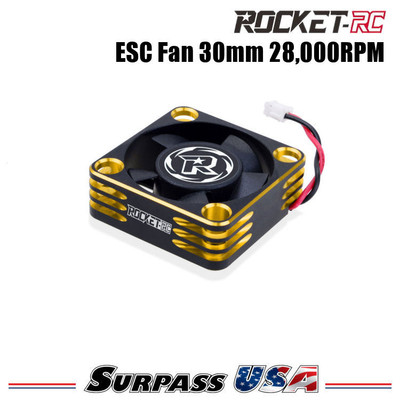 Rocket-RC Gold ESC 30mm Aluminum Cooling Fan 28,000 RPM SP-360004-02