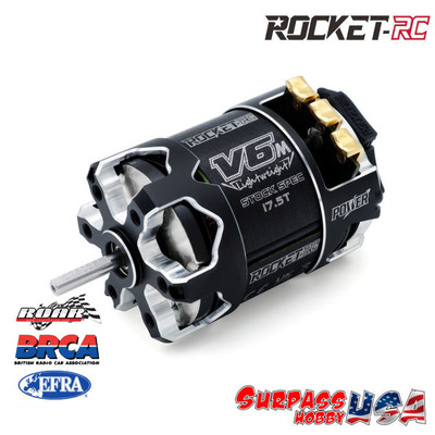 Rocket-RC V6M ROAR SPEC 17.5T Lightweight Sensored Brushless Motor V6M-17.5