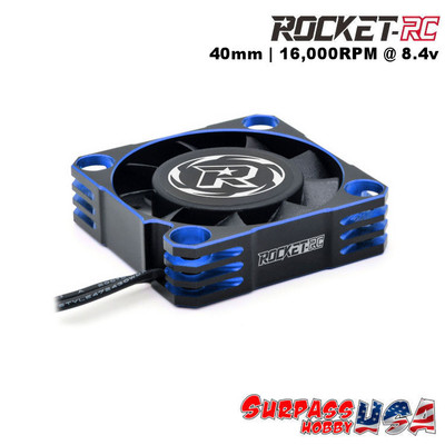 Rocket-RC Blue 40mm V2 Aluminum Cooling Fan SP-420003-10