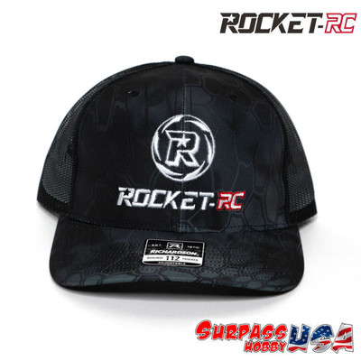 ROCKET-RC Embroidered Logo Trucker Hat on Kryptek Camo